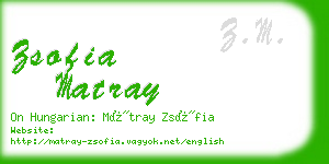 zsofia matray business card